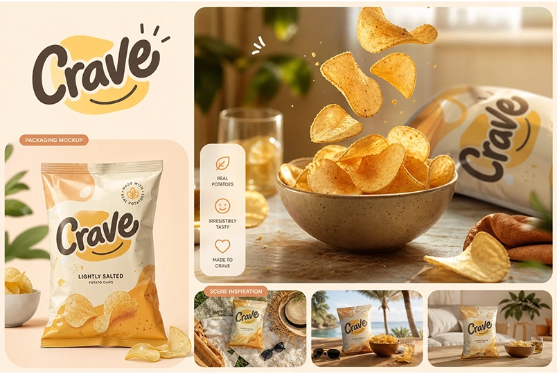 Logo auf Verpackungs- und Ladenfront-Mockups